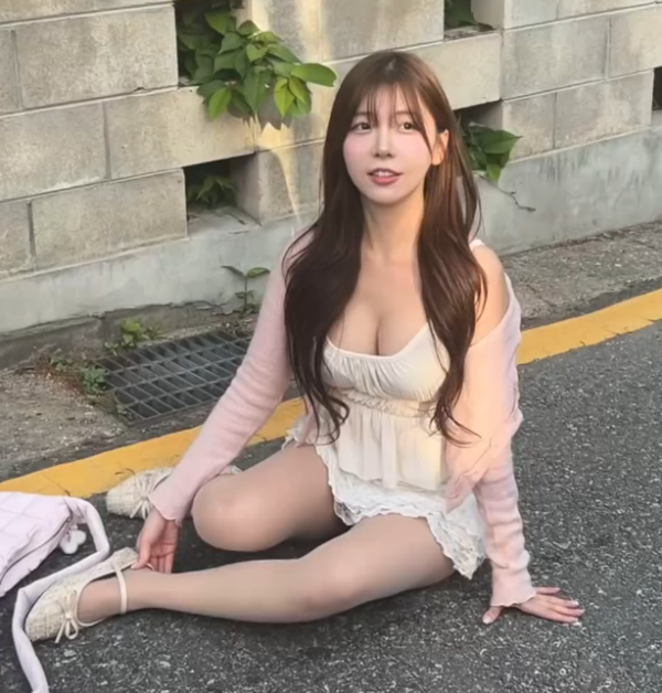 길바닥에 앉아서~